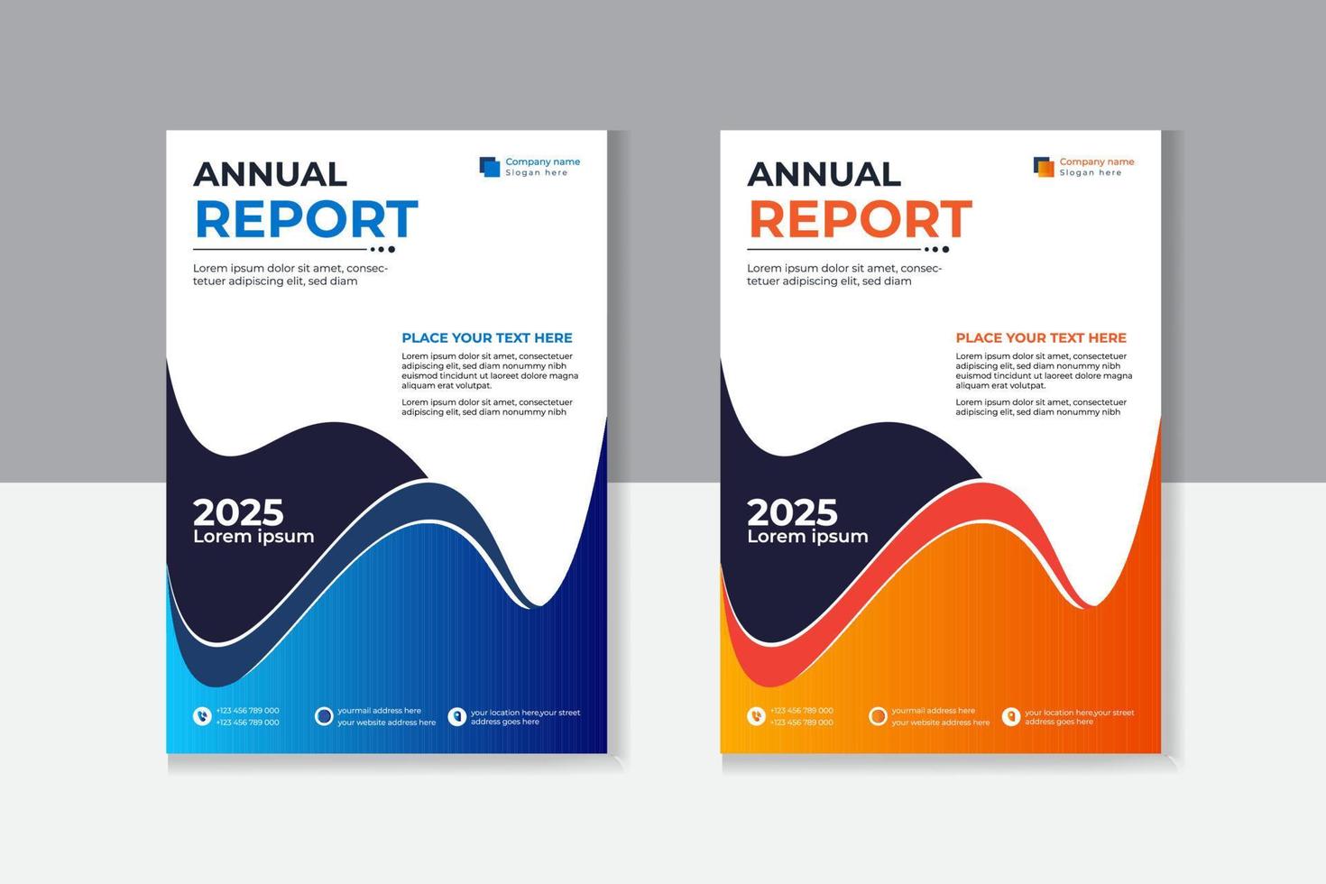 Business a4 annual report cover design vector