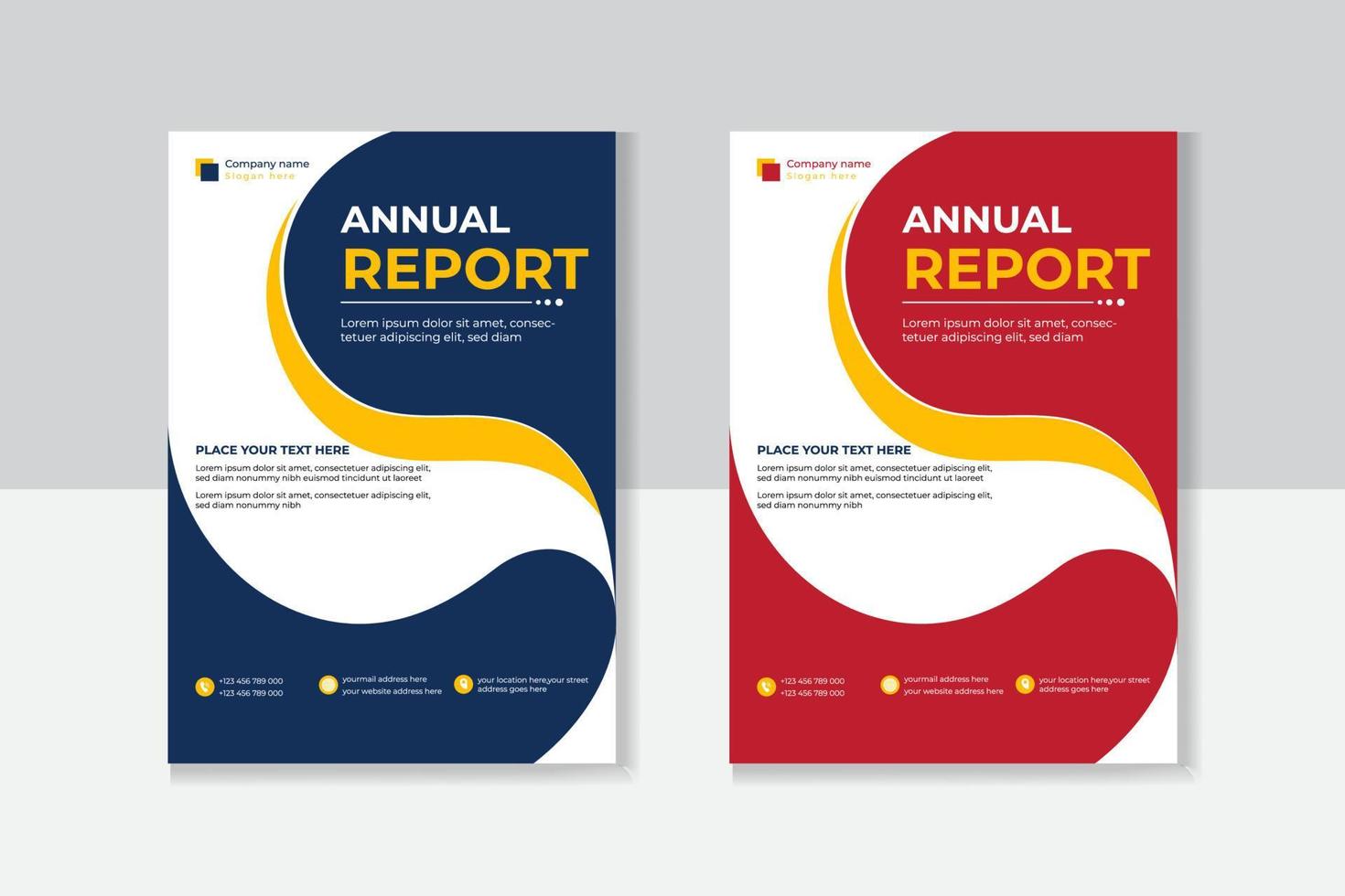 Business a4 annual report cover design vector