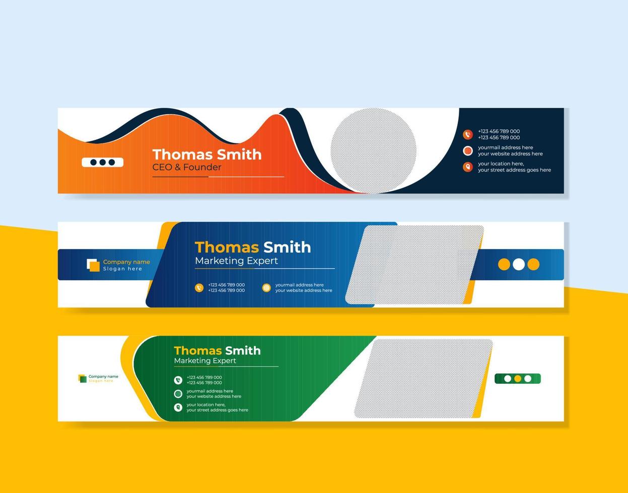 LinkedIn cover design template bundle vector