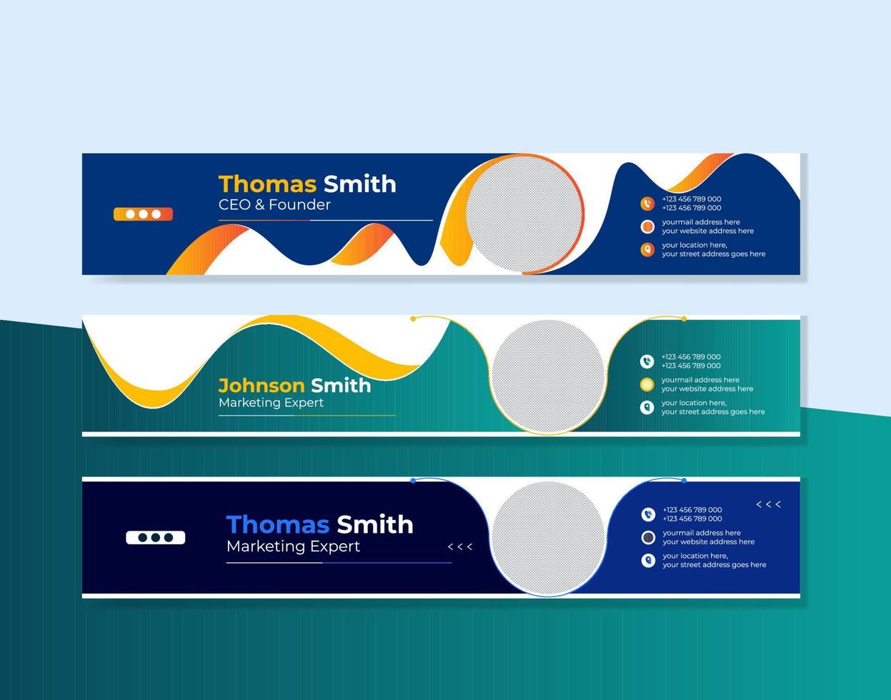 LinkedIn cover design template bundle vector