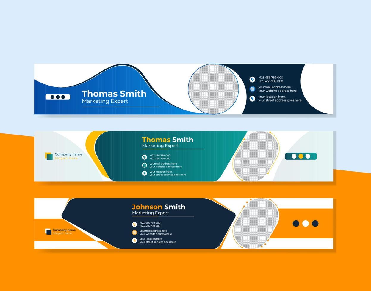 LinkedIn cover design template bundle vector