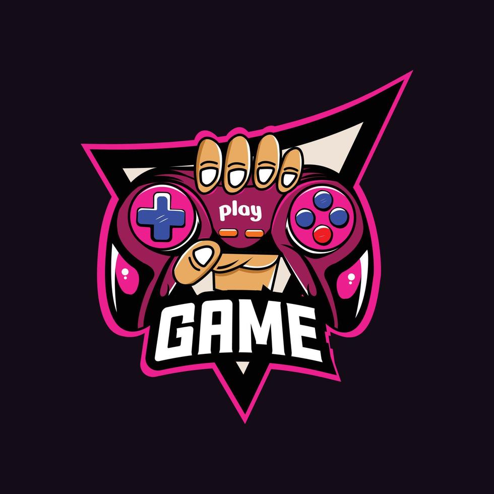 juego esport logo vector ilustración