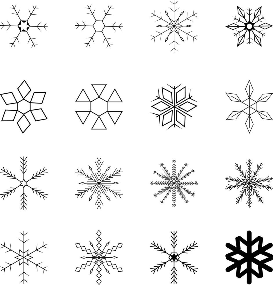 archivo editable de vector de copo de nieve