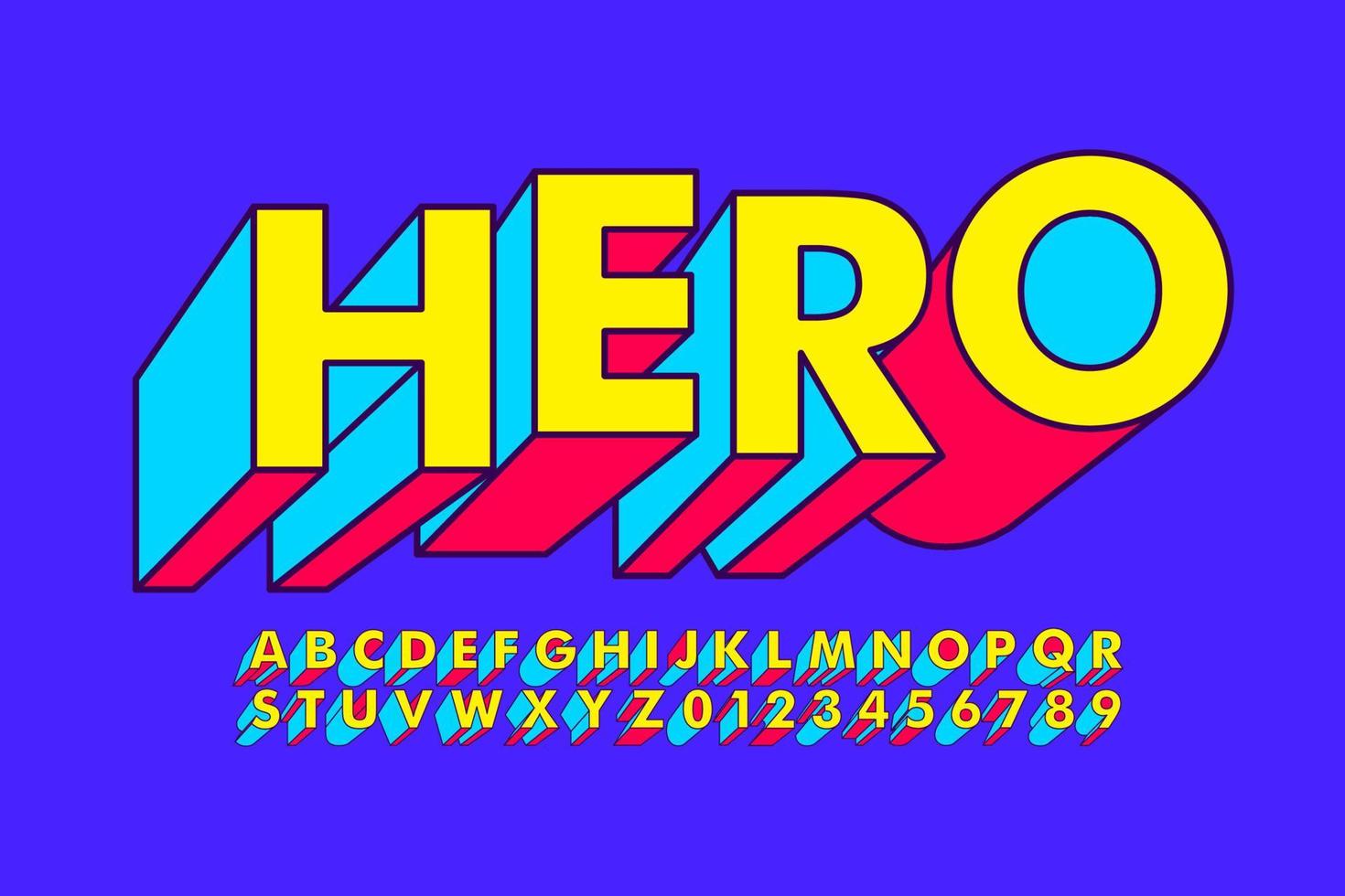 Comic style alphabet font vector