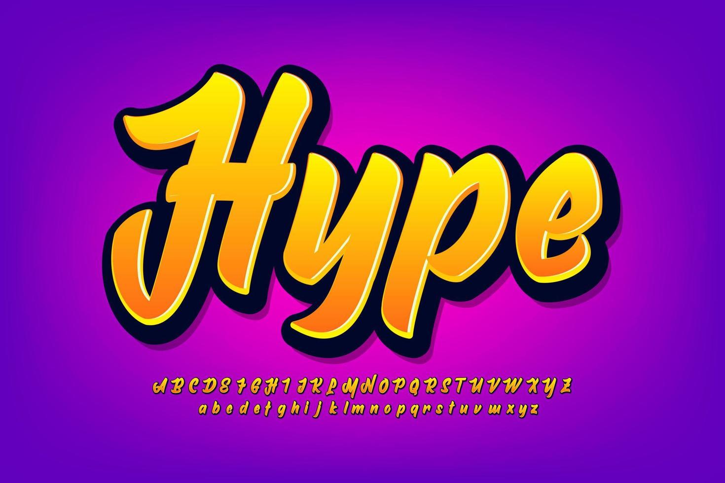 Youth style typography font vector