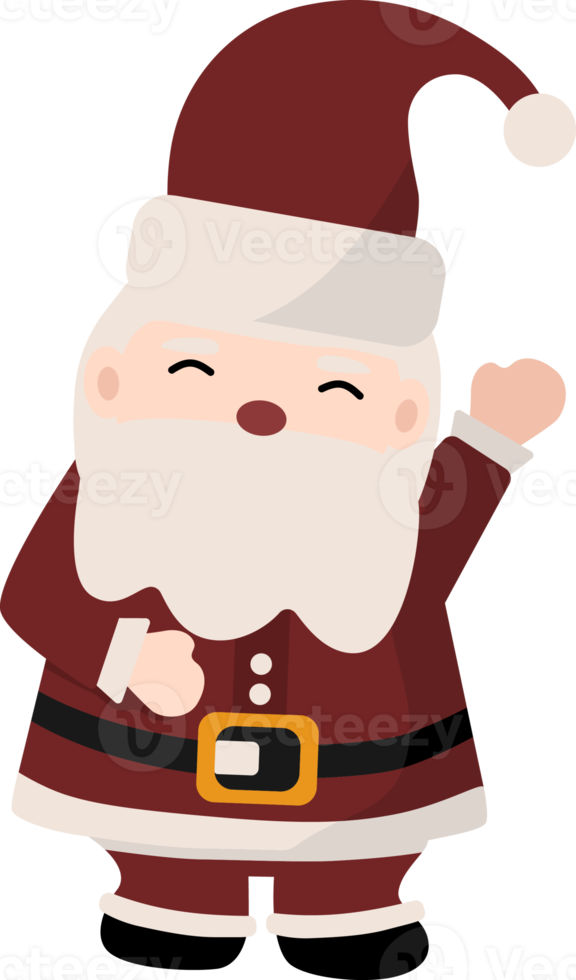 santa claus icon, Christmas seasonal. png