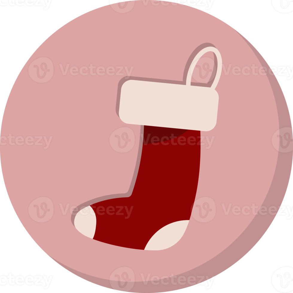 christmas socks icons in color circle. png
