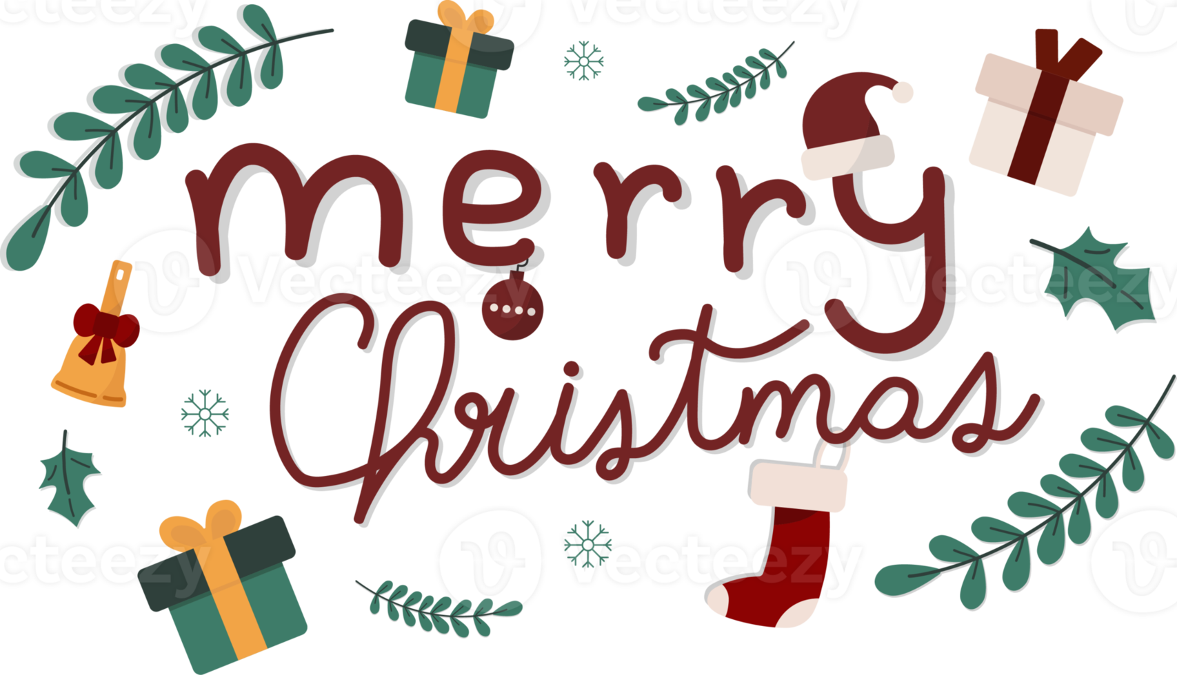 Free Merry Christmas handwriting word, Christmas seasonal. 15735843 PNG ...