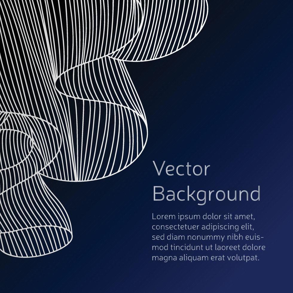 Abstract hand draw square vector background on dark blue color. Vector illustration.