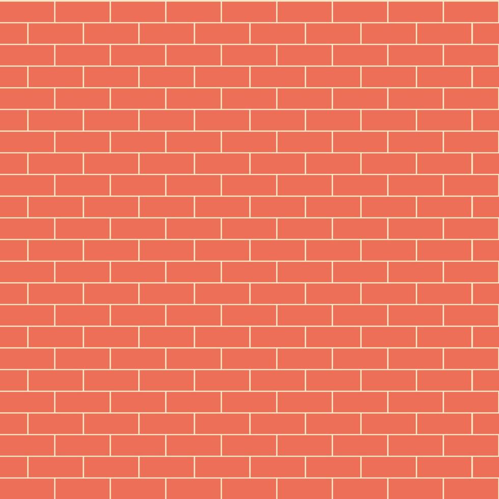 Seamless background, red bricks wall. Vector illustration pattern
