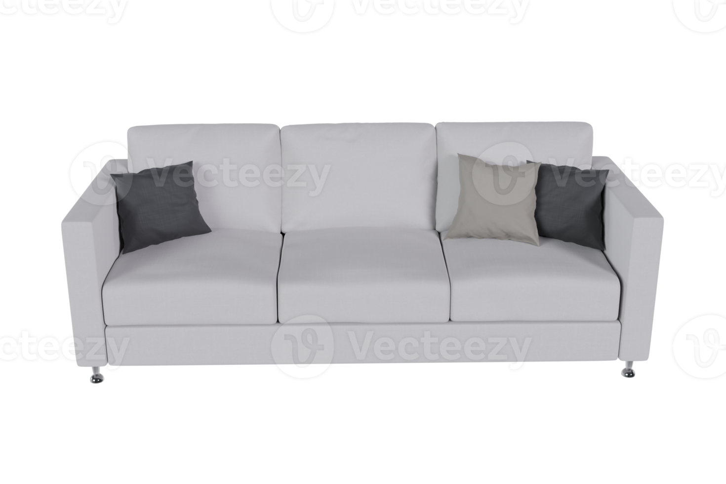 Sofa chair created from a 3D program png