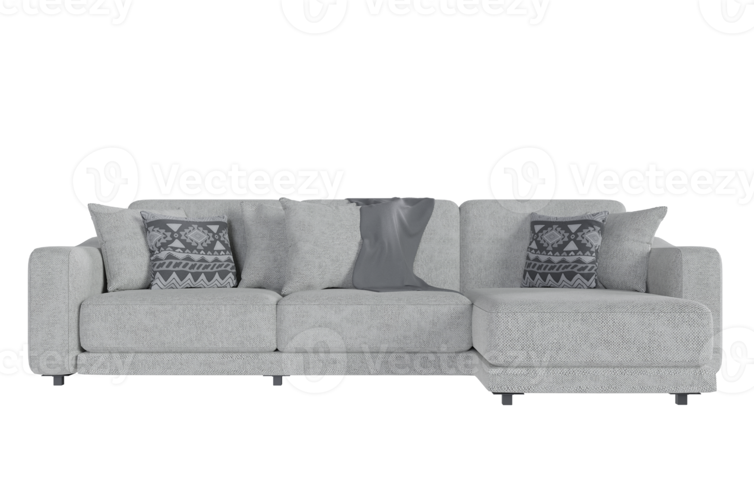 Sofa chair created from a 3D program png