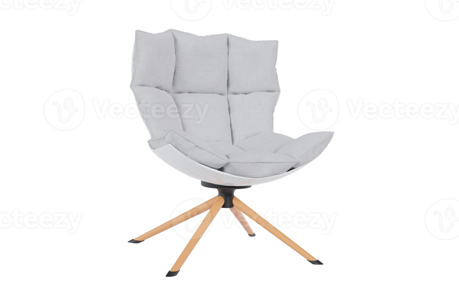Sofa chair created from a 3D program png