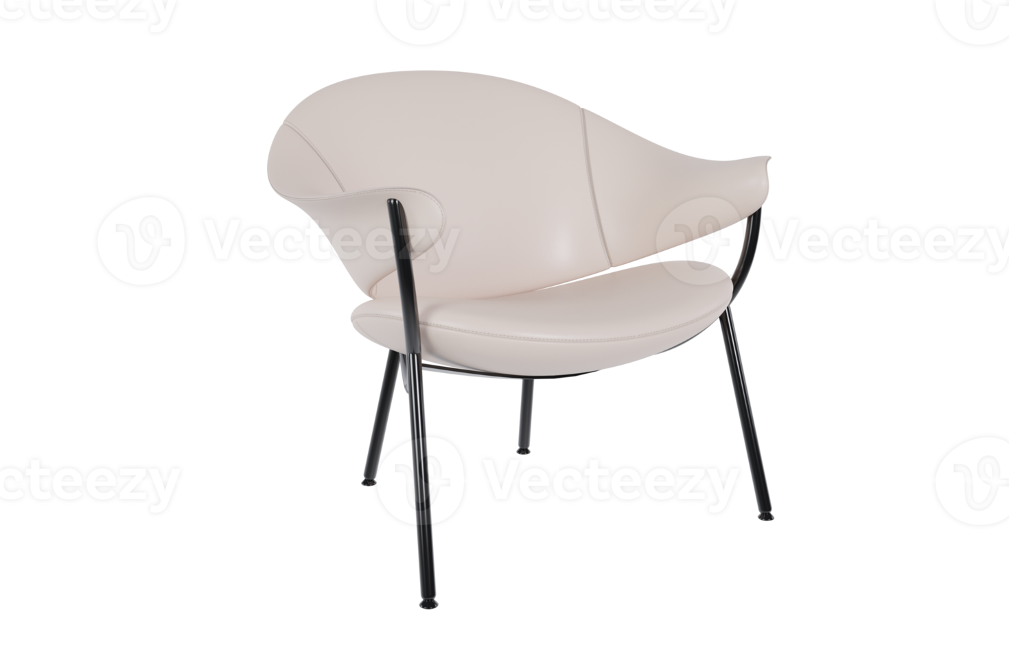Sofa chair created from a 3D program png