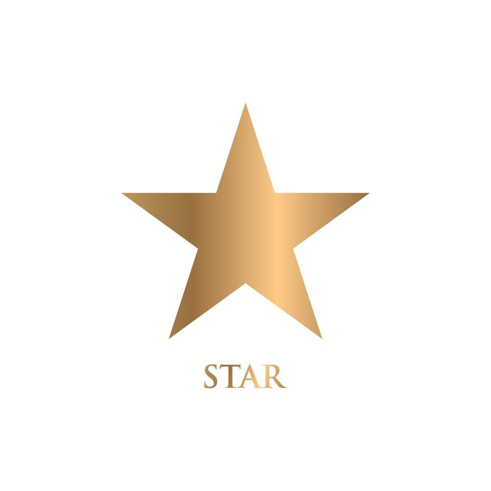 icono estrella dibujo vector oro sobre fondo blanco