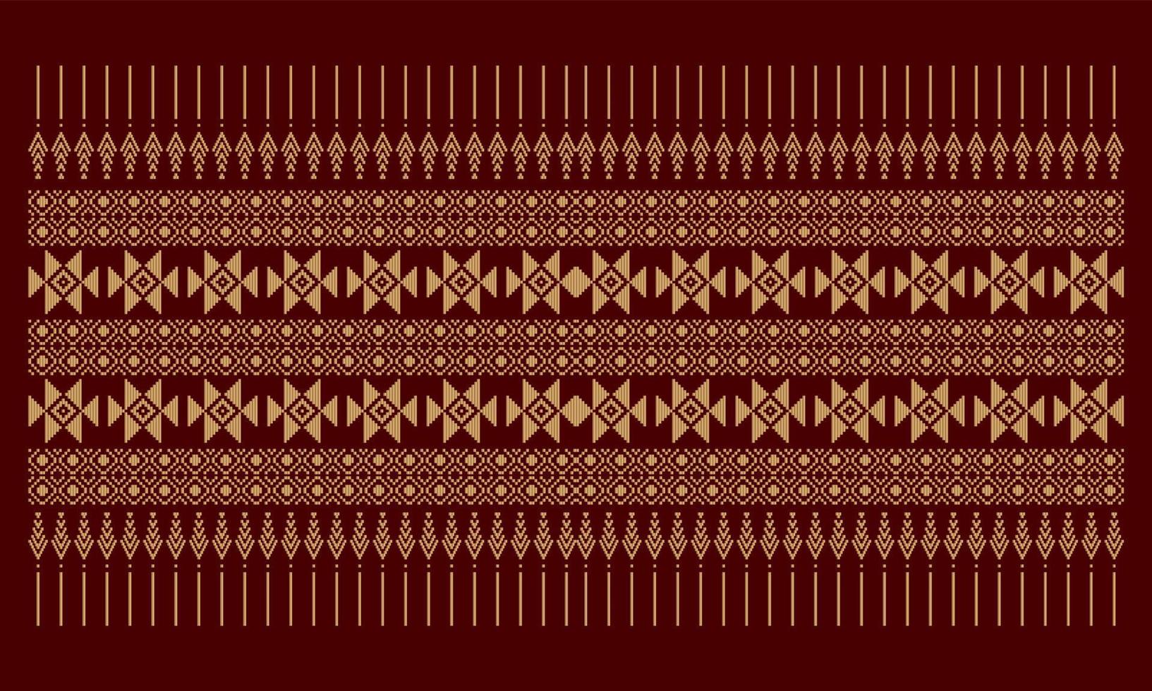 Vector golden geometric pattern on damask background suitable for making fabric patterns or wallpaper