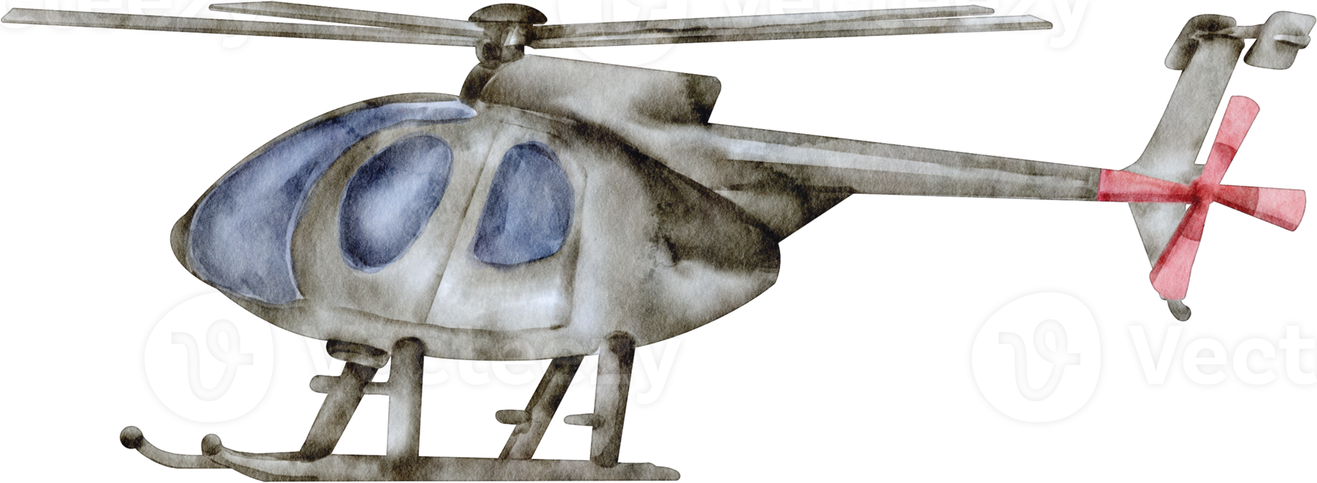 clipart de elemento de helicóptero em aquarela png