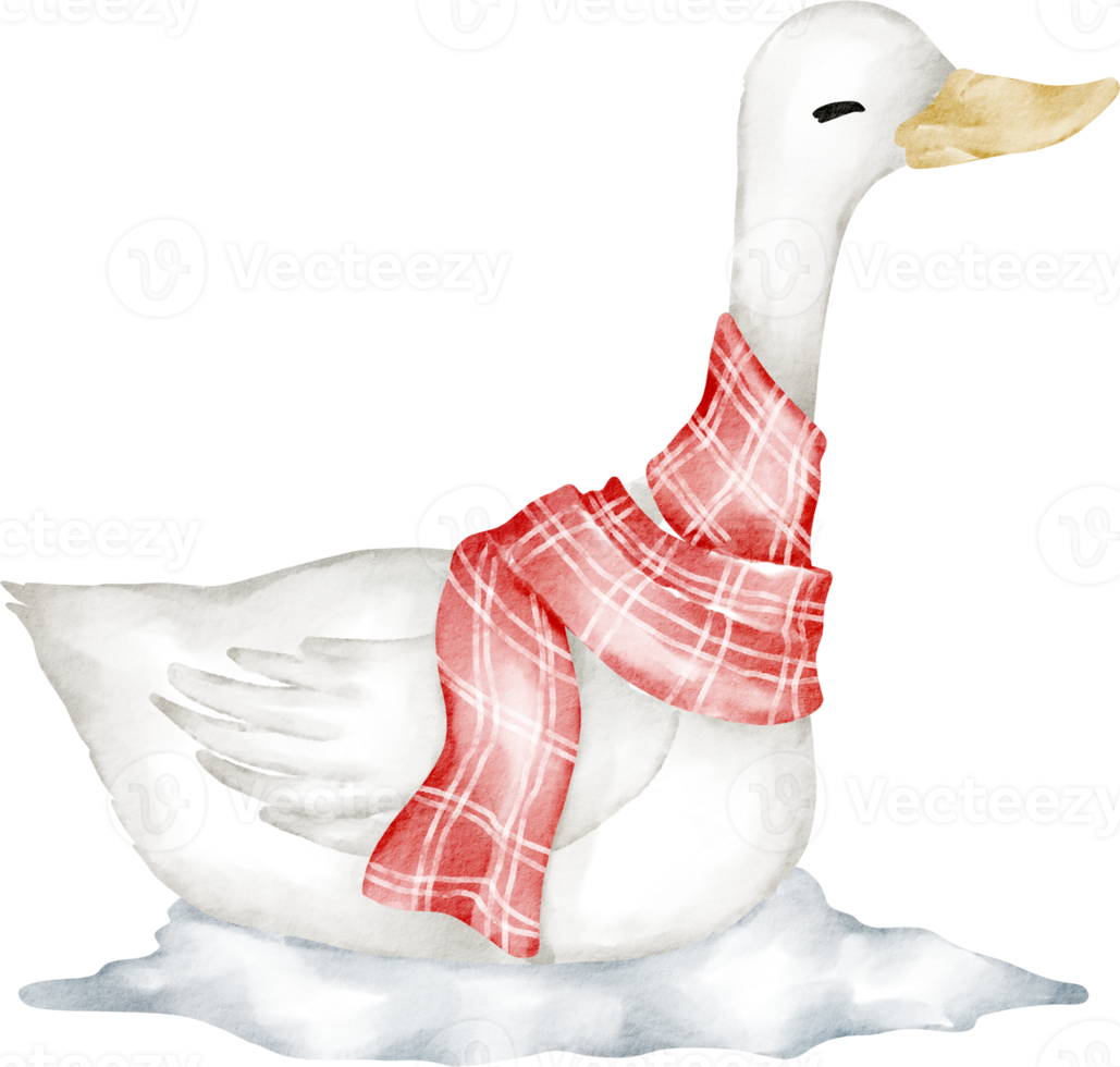 pato de desenho em aquarela png