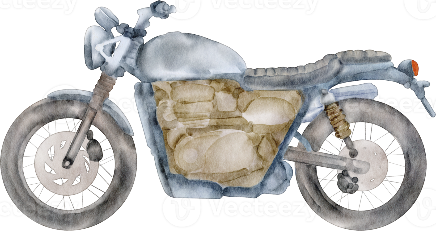 watercolor motocycle element clip art png