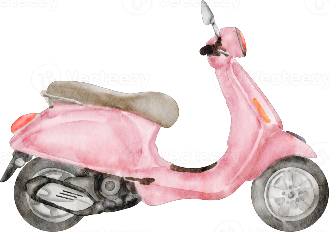 clipart de elemento de scooter de acuarela png