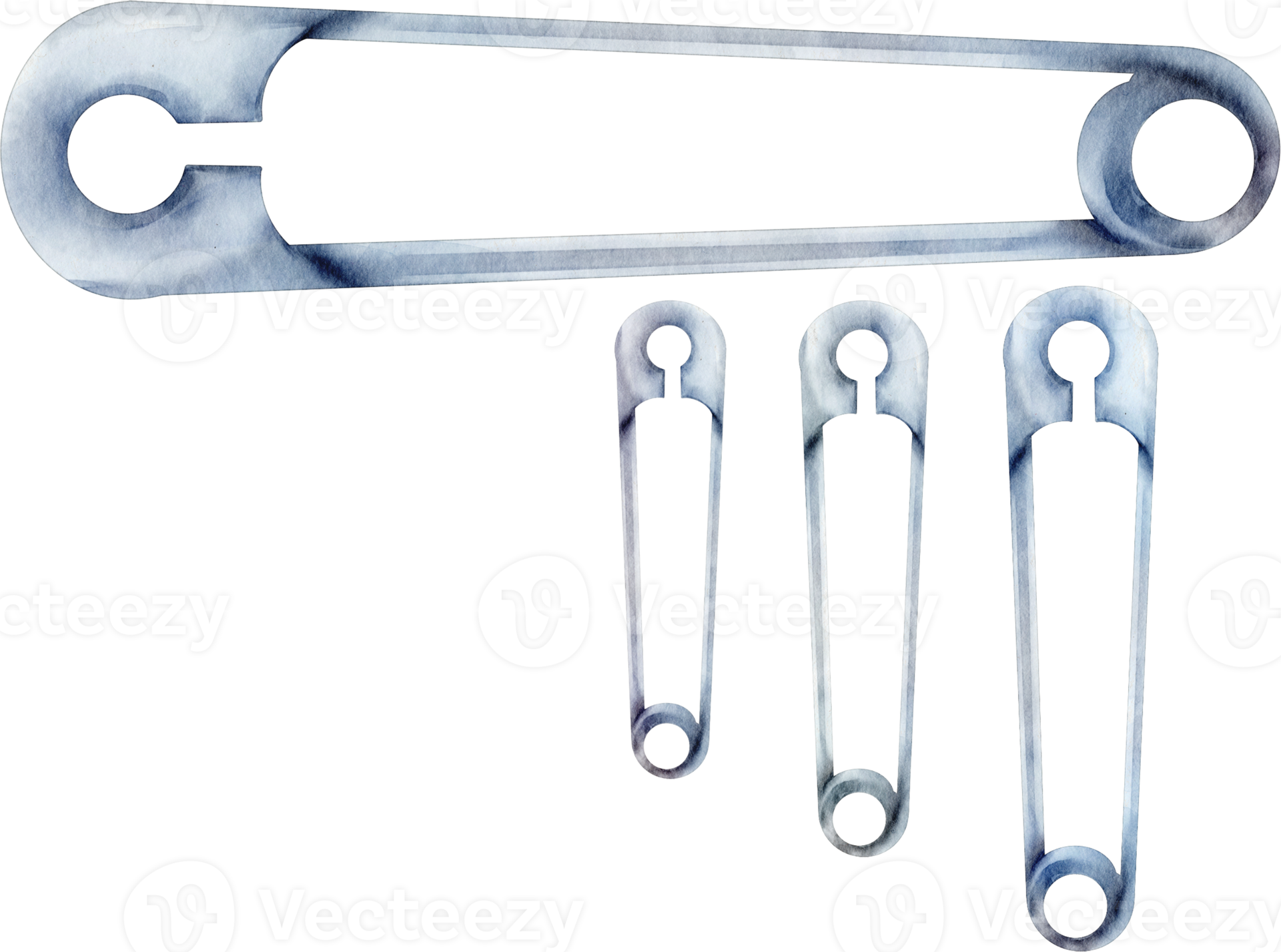 watercolor safety pins 15736098 PNG