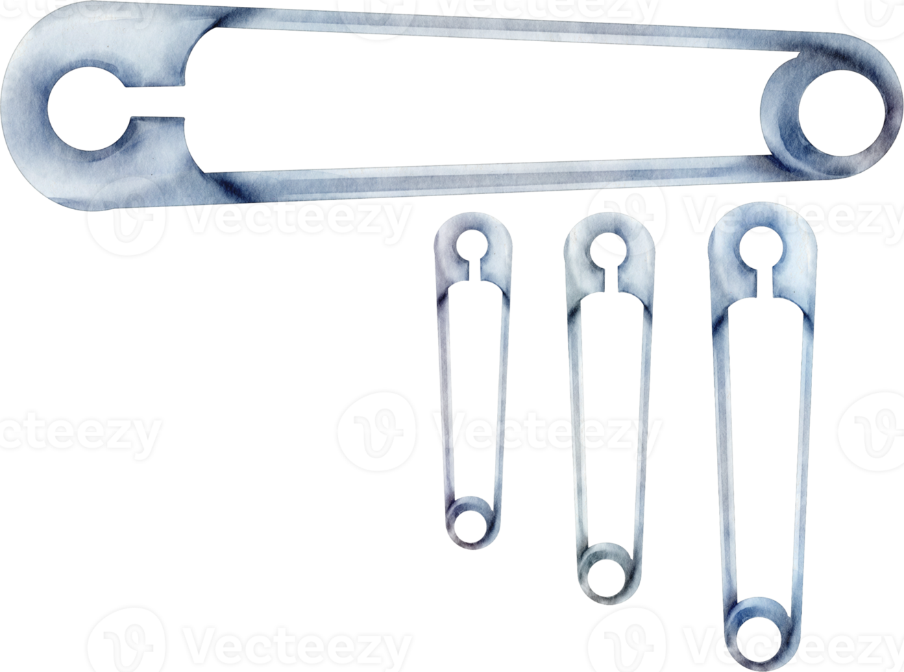 watercolor safety pins png