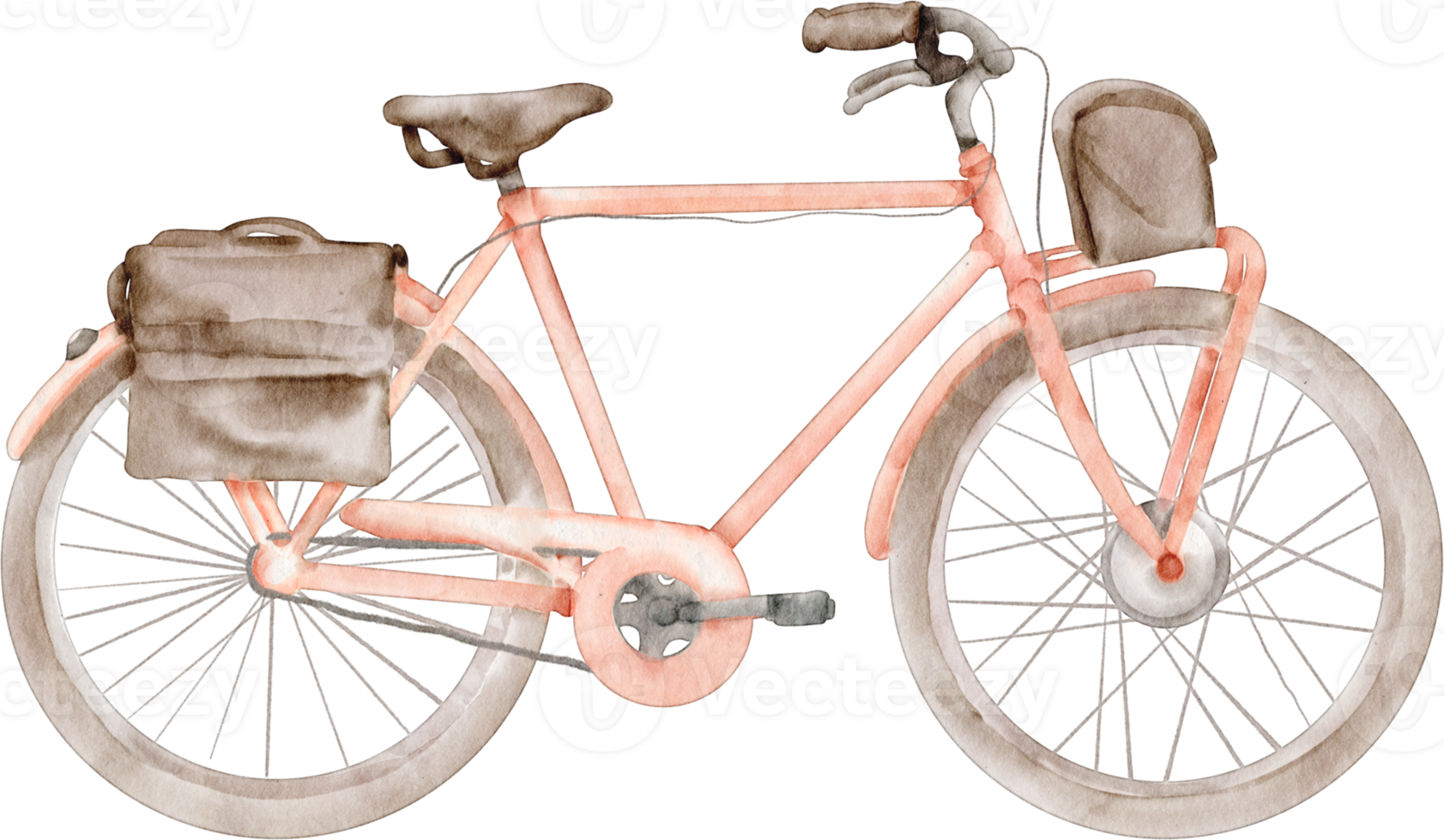 aquarell fahrrad element clipart png