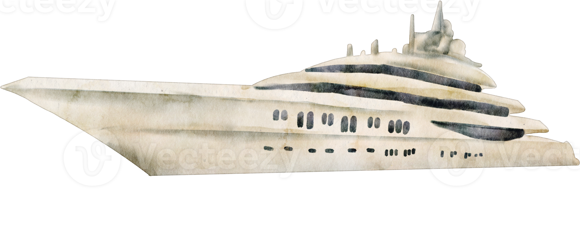 clipart de elemento de barco acuarela png