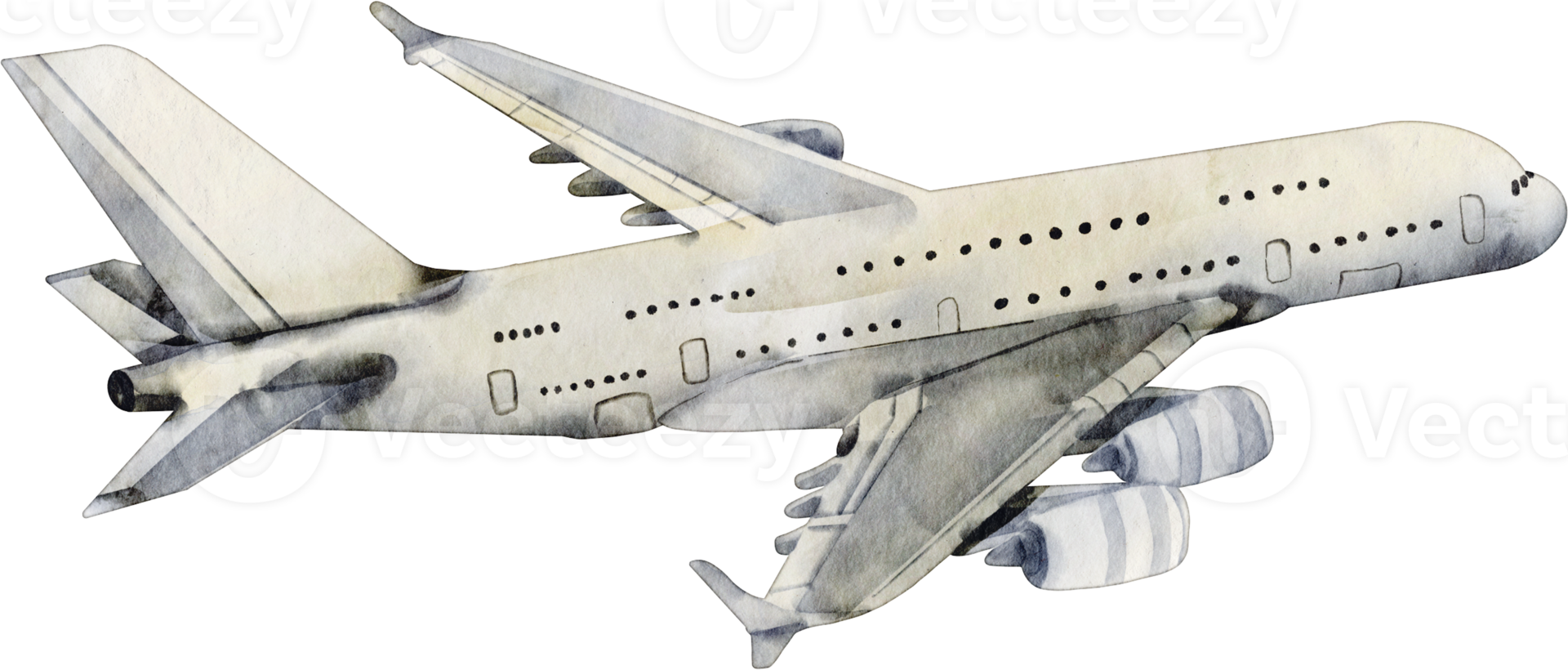 clipart de elemento de avião em aquarela png