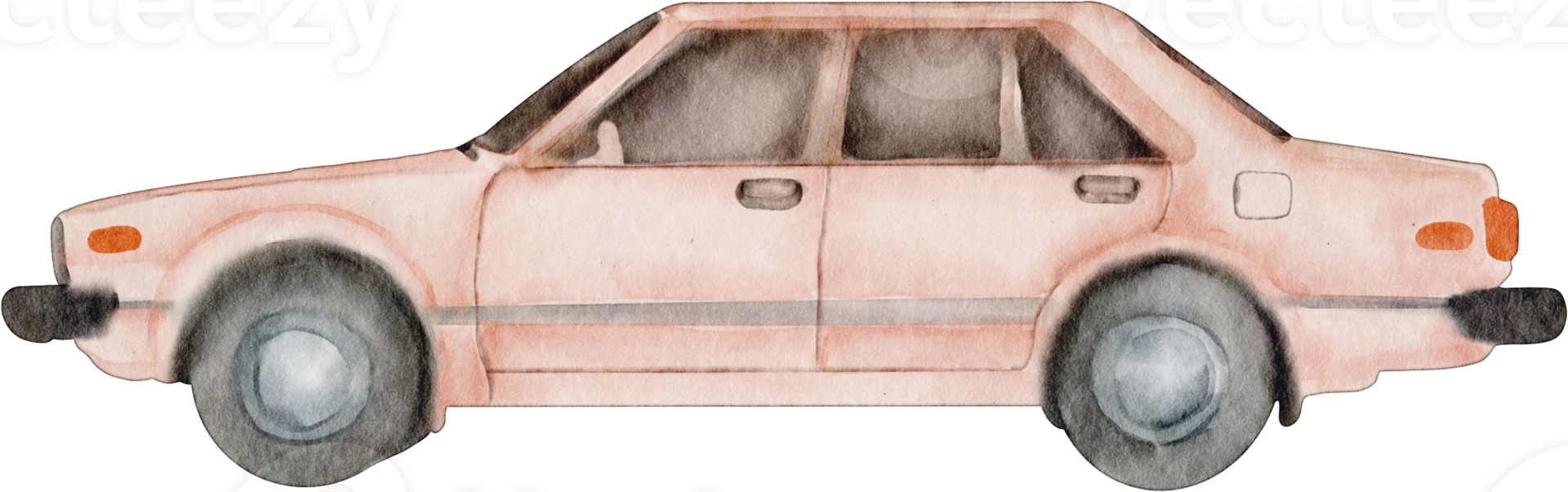 watercolor car element clip art png