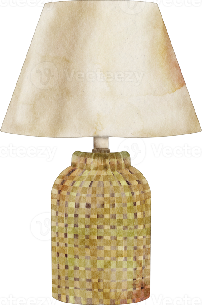 Élément boho de lampe aquarelle png