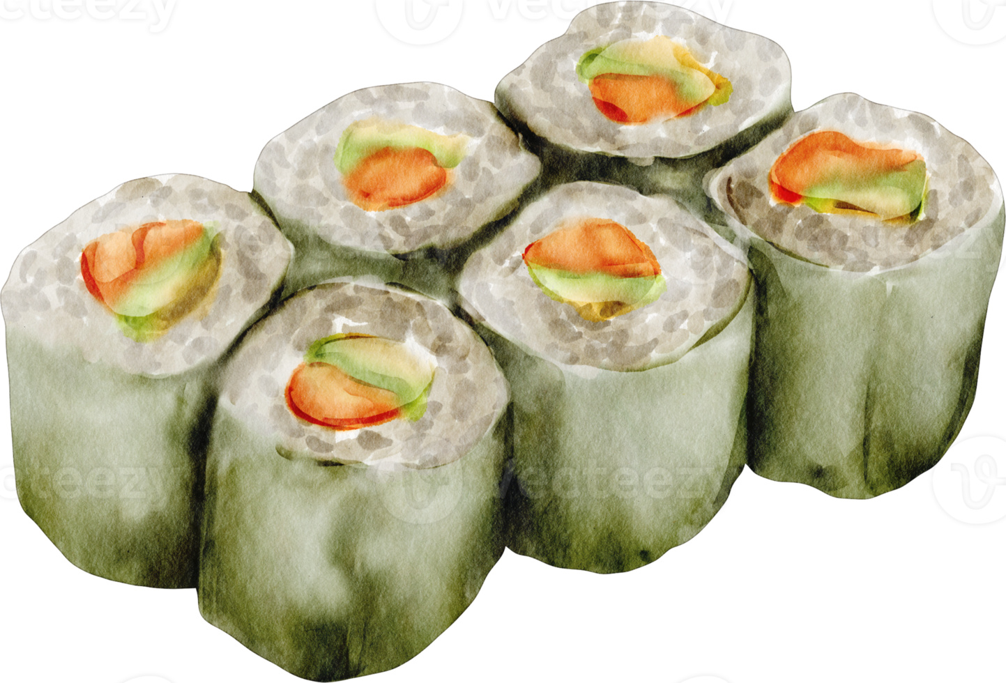 elemento de arte de clipe de sushi de rolo png