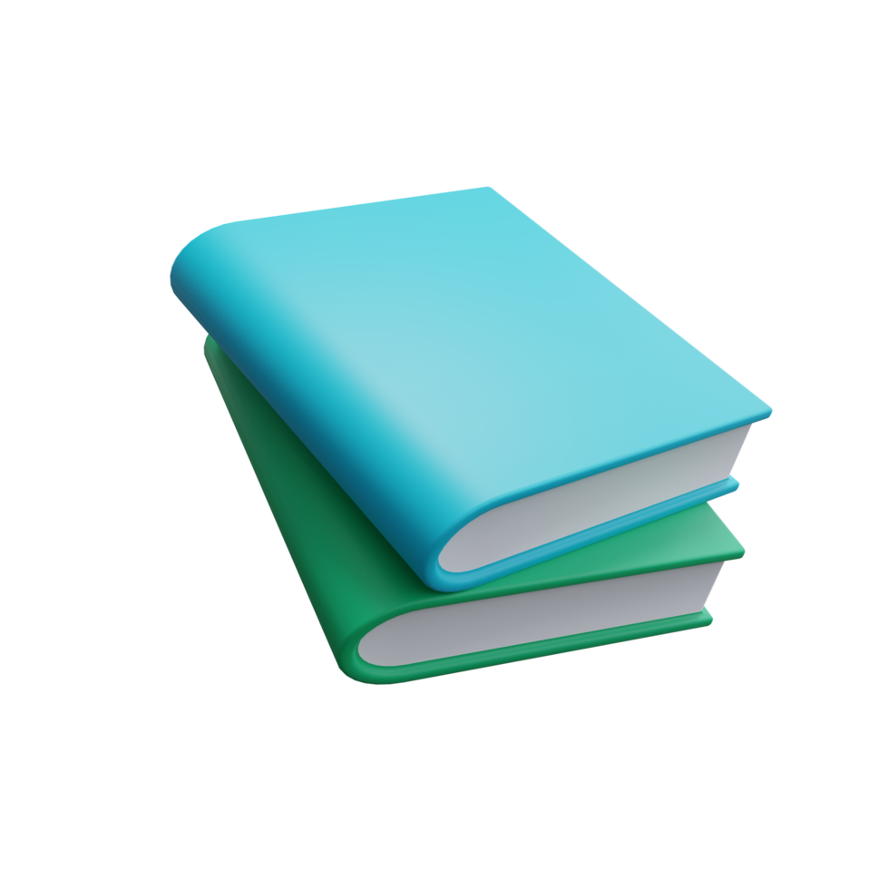 livres 3d. illustration de rendu 3d. png