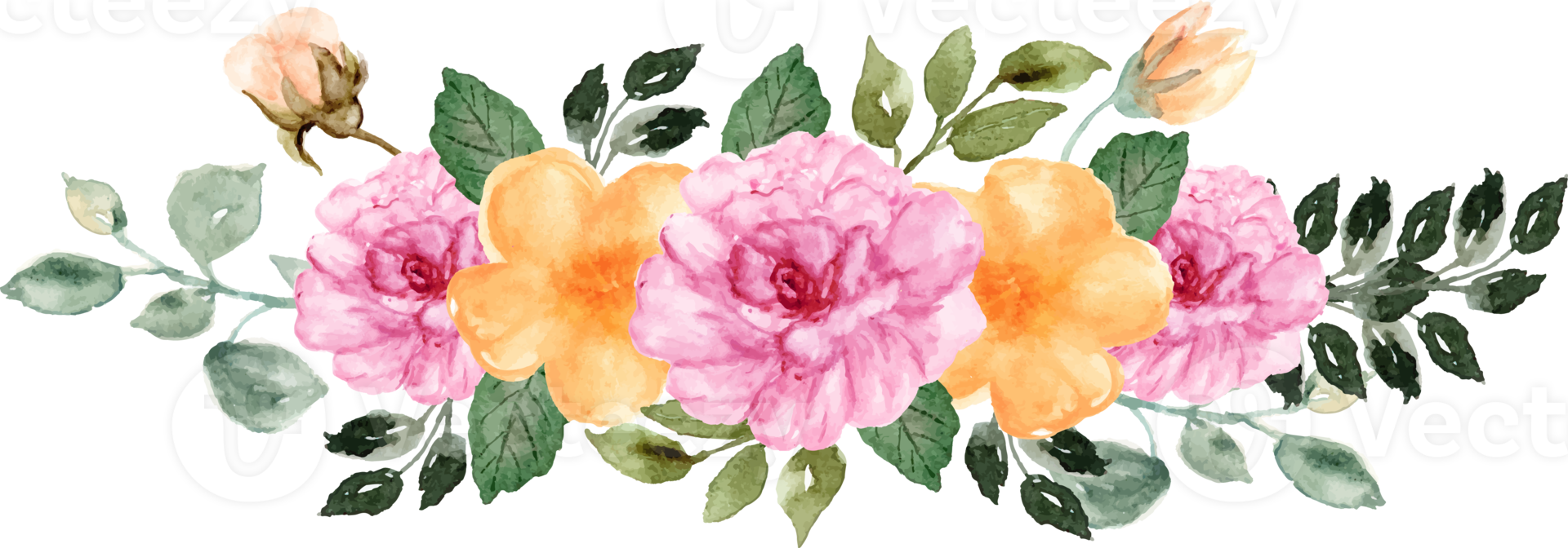 hand dragen falla blomma bukett png