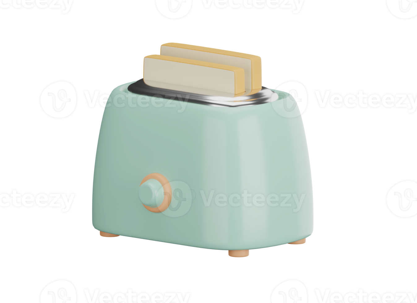 3D green toaster png