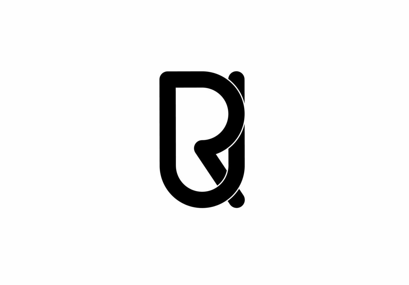 ru ur r u initial letter logo isolated on white background vector