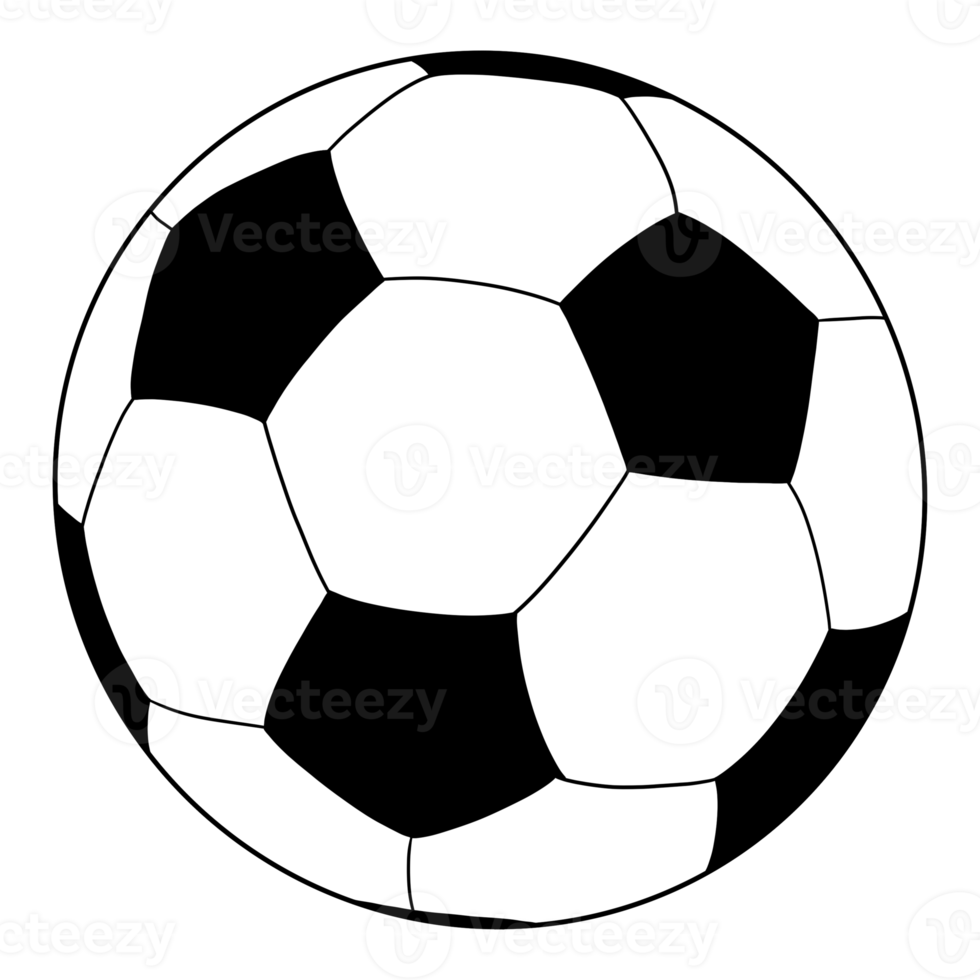 svart och vit fotboll boll png