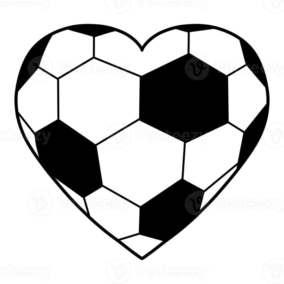 Cute Heart Shaped Football png