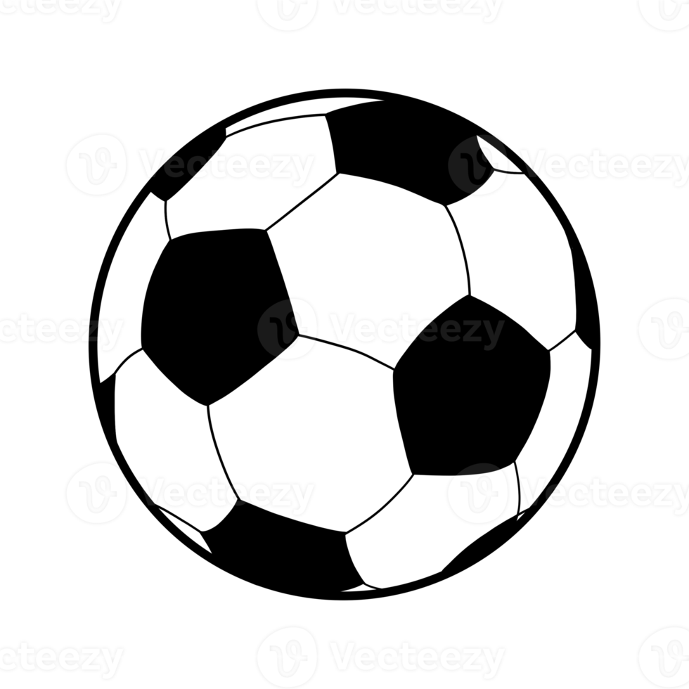 ballon de football noir et blanc png