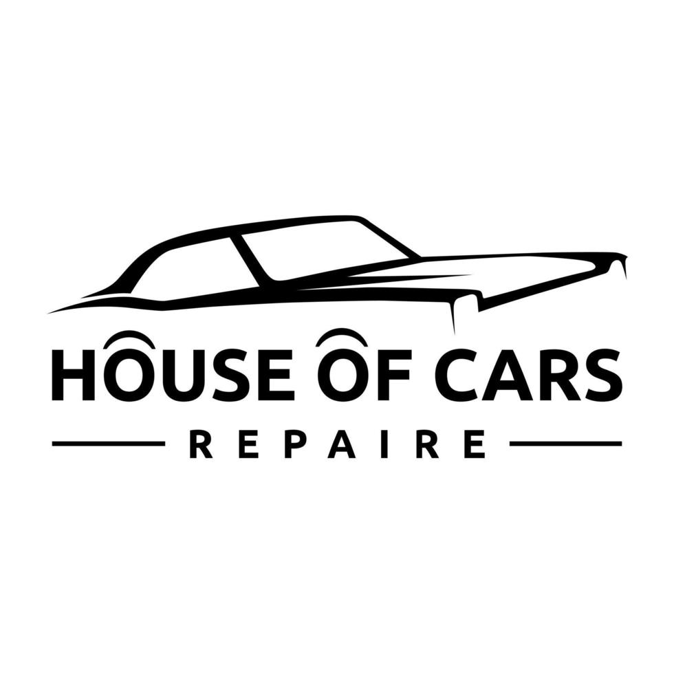 House of car repaire illustration vector. vector