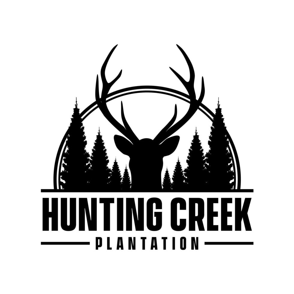 Hunting Creek plantation illustration vector. vector