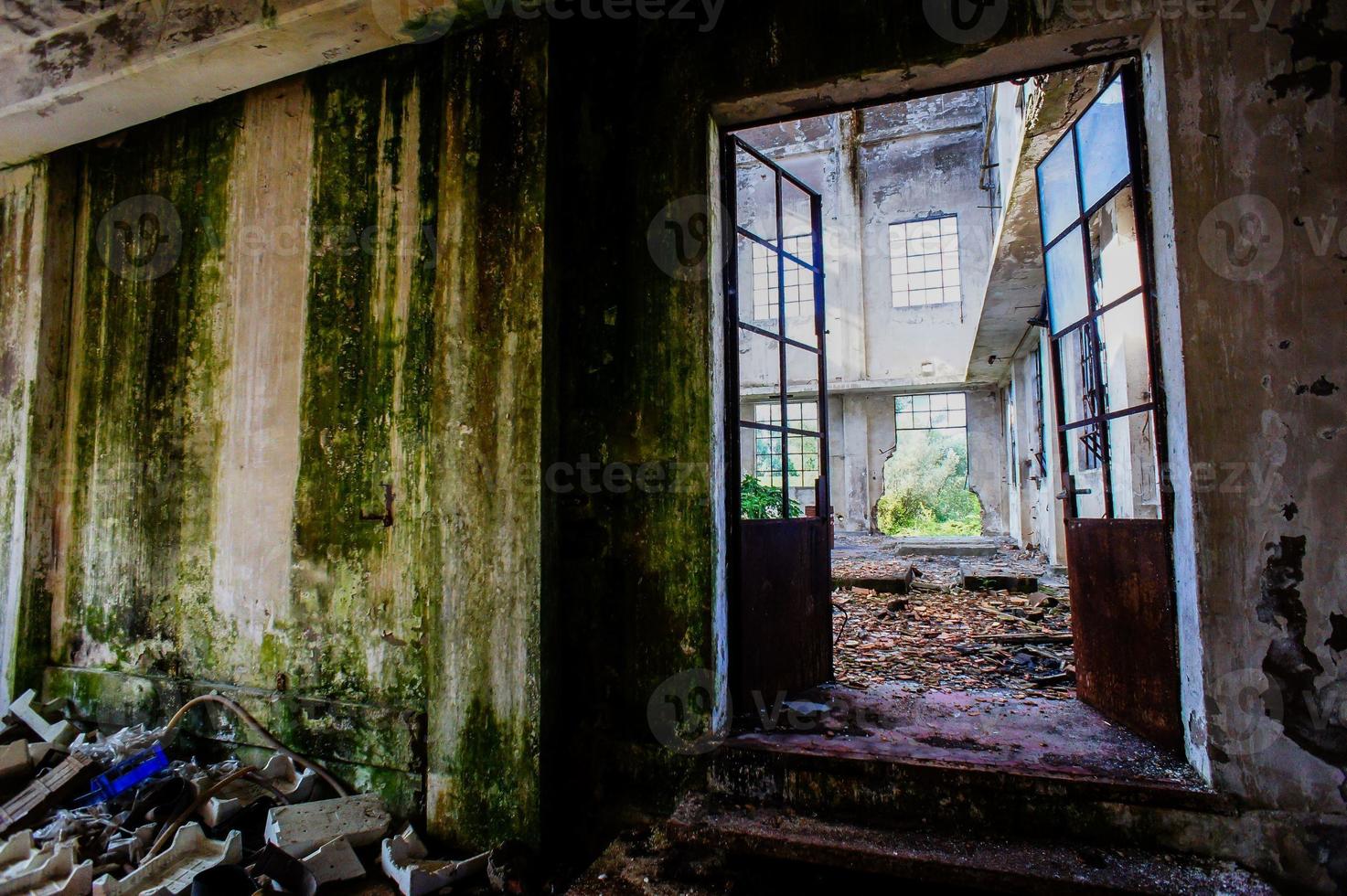 Abandoned Old Ruined Industrial Plant photo