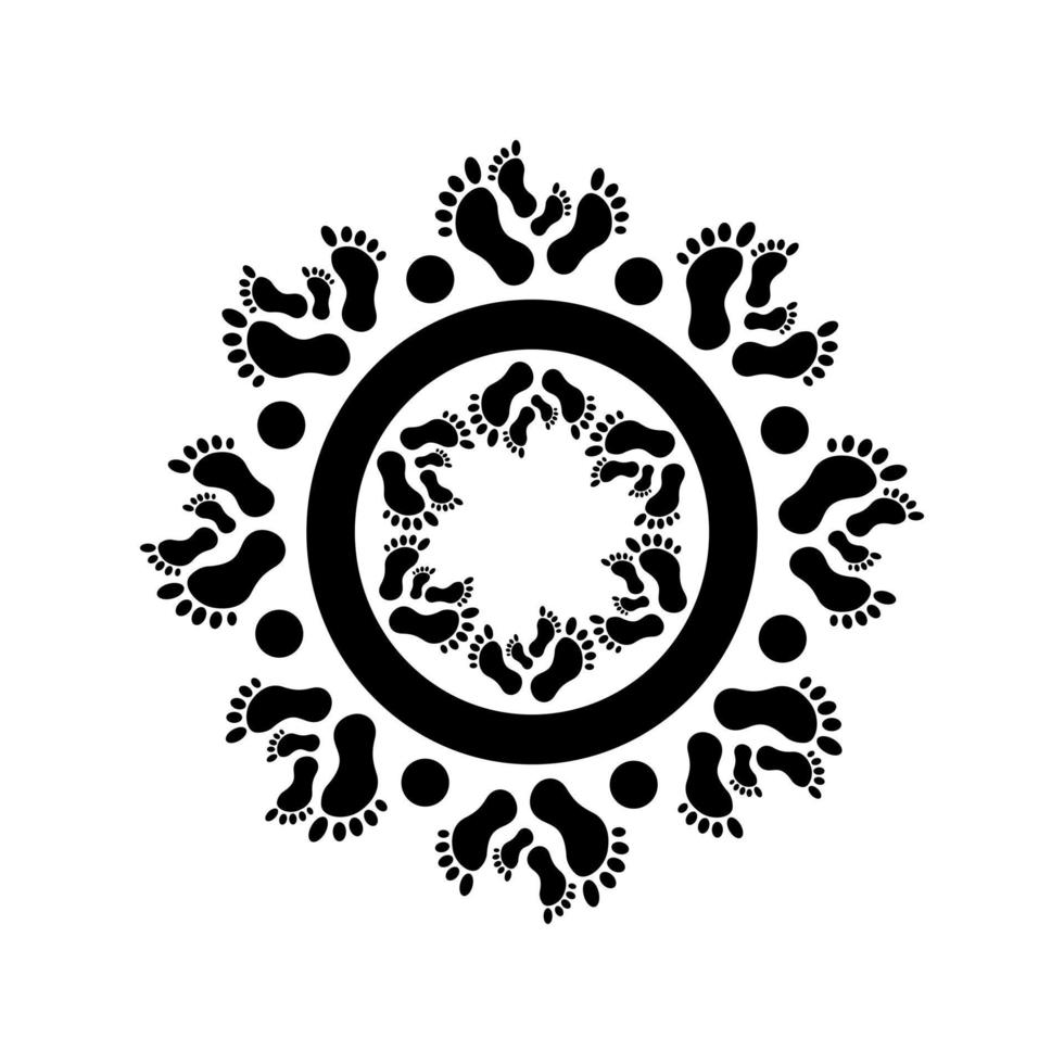 foot organization logo design vector