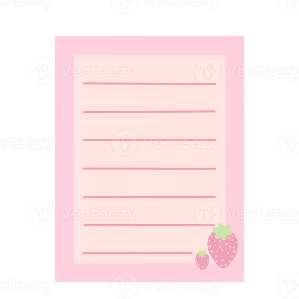 Daily Planner Memo Note Paper. Cute Notepad. png