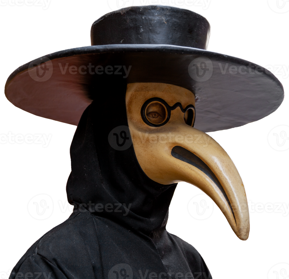 Plague doctor's mask isolated on transparent background png