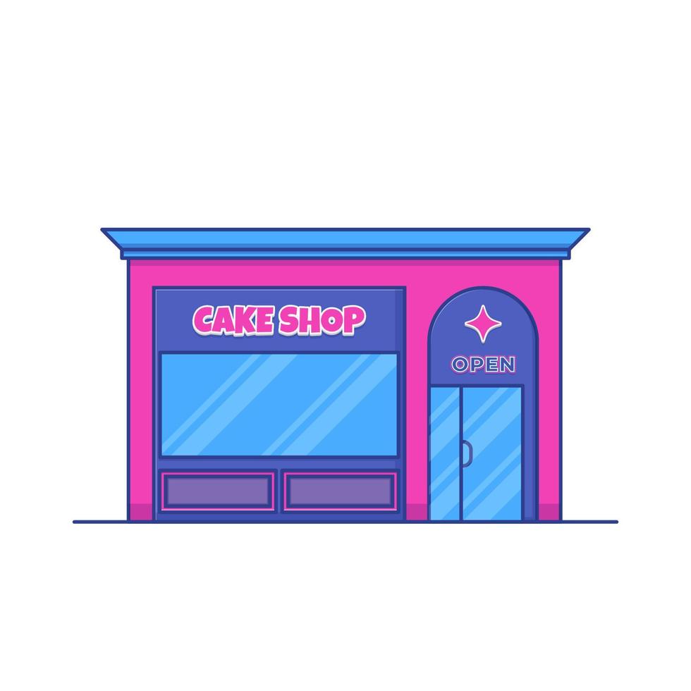 Cake Shop vector icon illustration. Building icon concept isolated vector. Flat cartoon style illustration