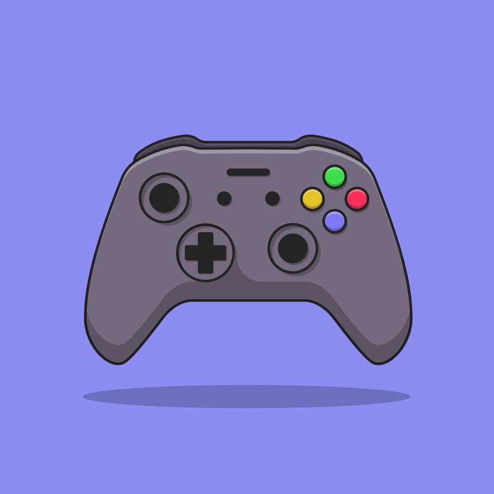 Ilustración de icono de vector de dibujos animados de juego de joystick. icono de juego plano aislado