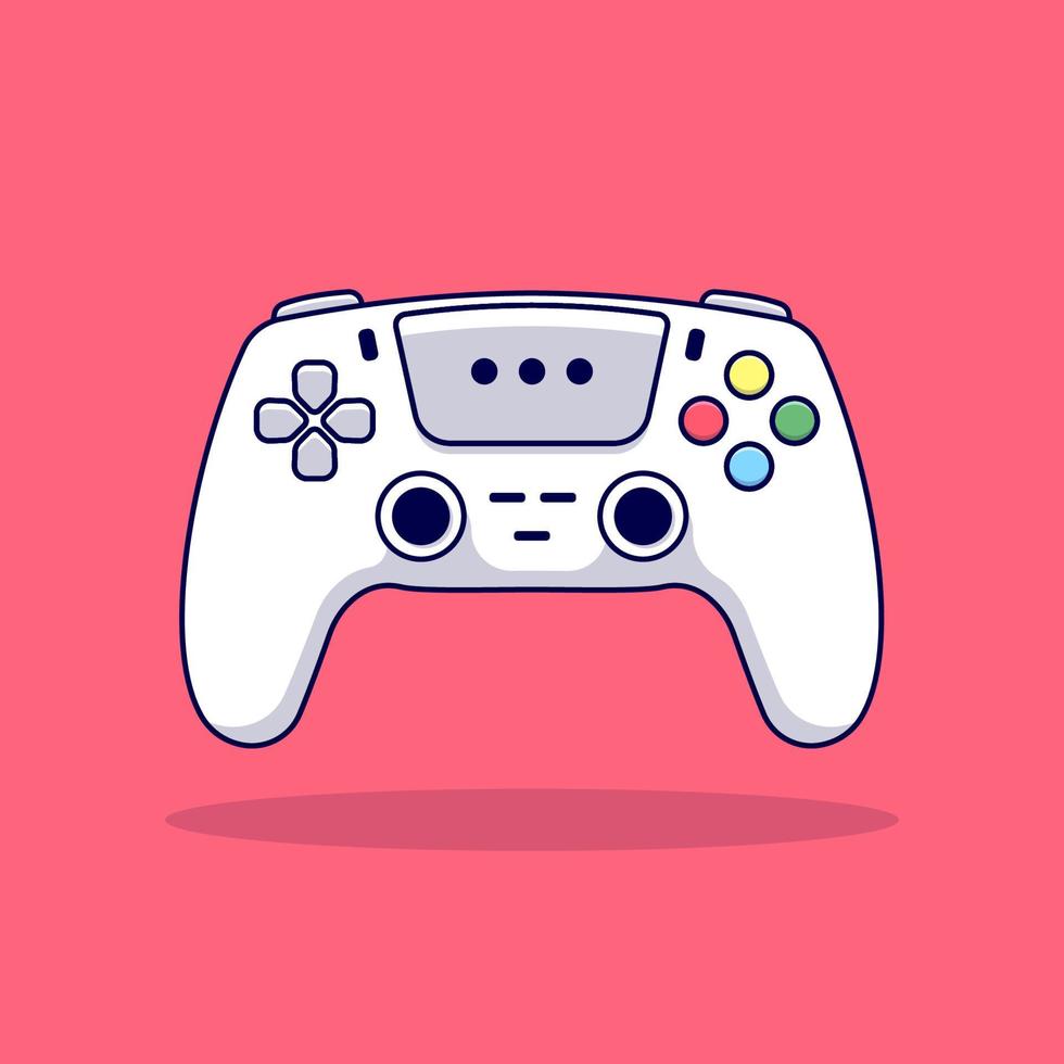 Ilustración de icono de vector de dibujos animados de juego de joystick. icono de juego plano aislado