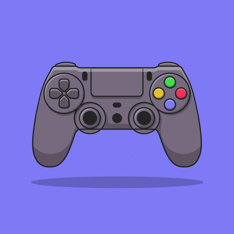 Ilustración de icono de vector de dibujos animados de juego de joystick. icono de juego plano aislado