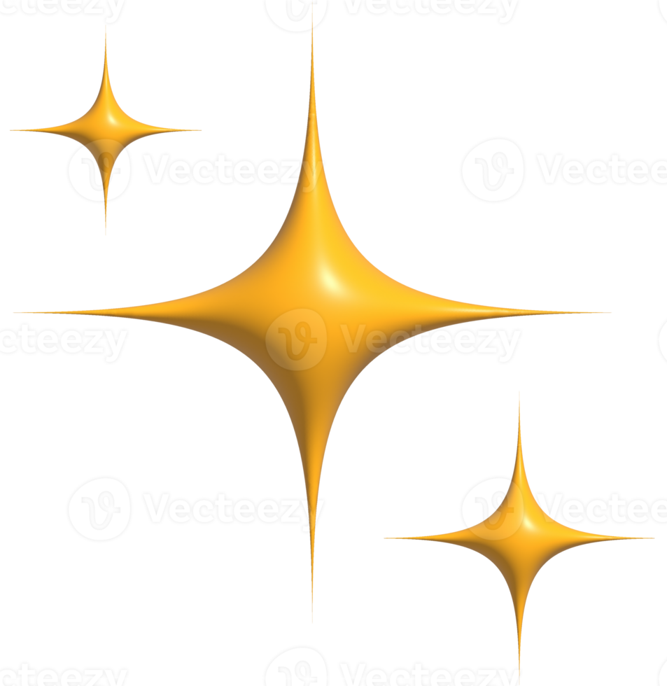 3d gul stjärnor gnistra fyrverkeri, dekoration tindra, skinande blixt. lysande ljus effekt stjärnor och skurar png
